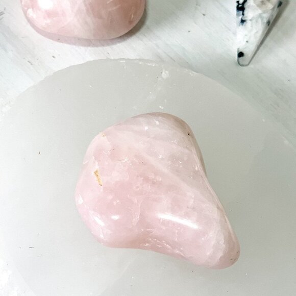 Rose Quartz, Large Tumbled Crystal, Hand Stone, Palm Crystal - 1 Per Order - Picture 4 of 7